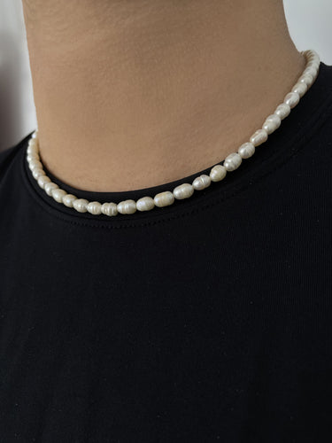 Freshwater Pearl Necklace with Silver Clasp